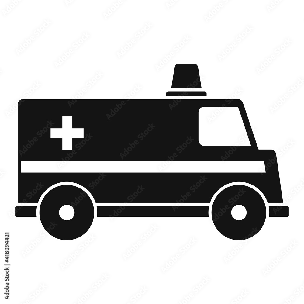 Ambulance car icon. Simple illustration of ambulance car vector icon for web design isolated on white background Ambulance car icon. Simple illustration of ambulance car vector icon for web design isolated on white background