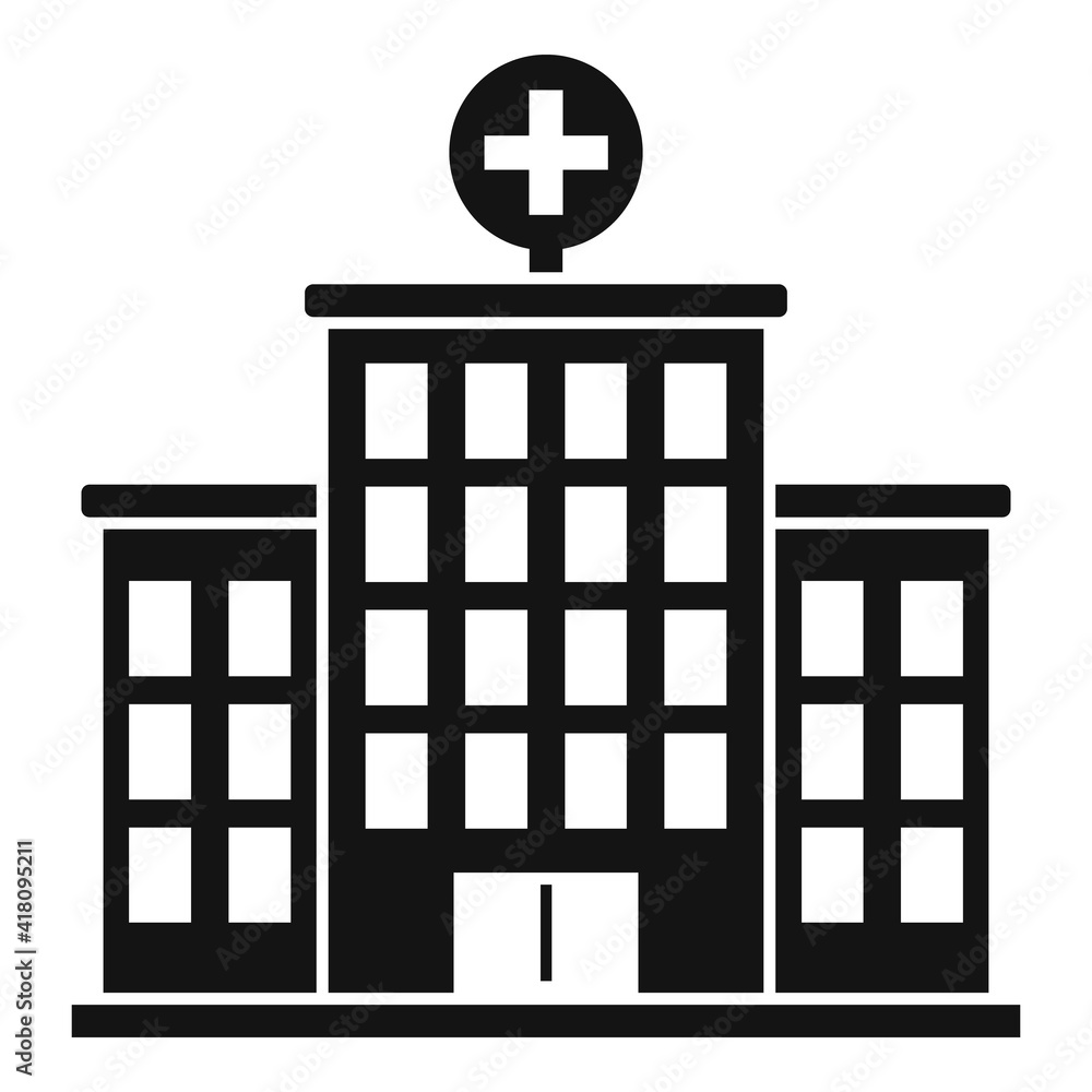 Hospital coronavirus icon. Simple illustration of hospital coronavirus vector icon for web design isolated on white background