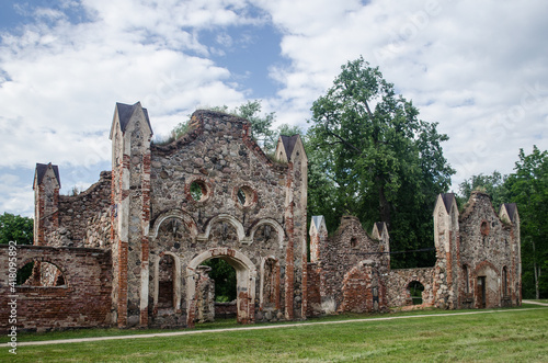 Ruins of Preili manor horse stables. Preili, Latvia. photo