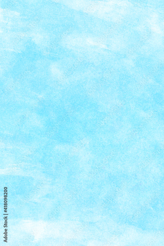 Sky blue background drawn with an analog brush touch
