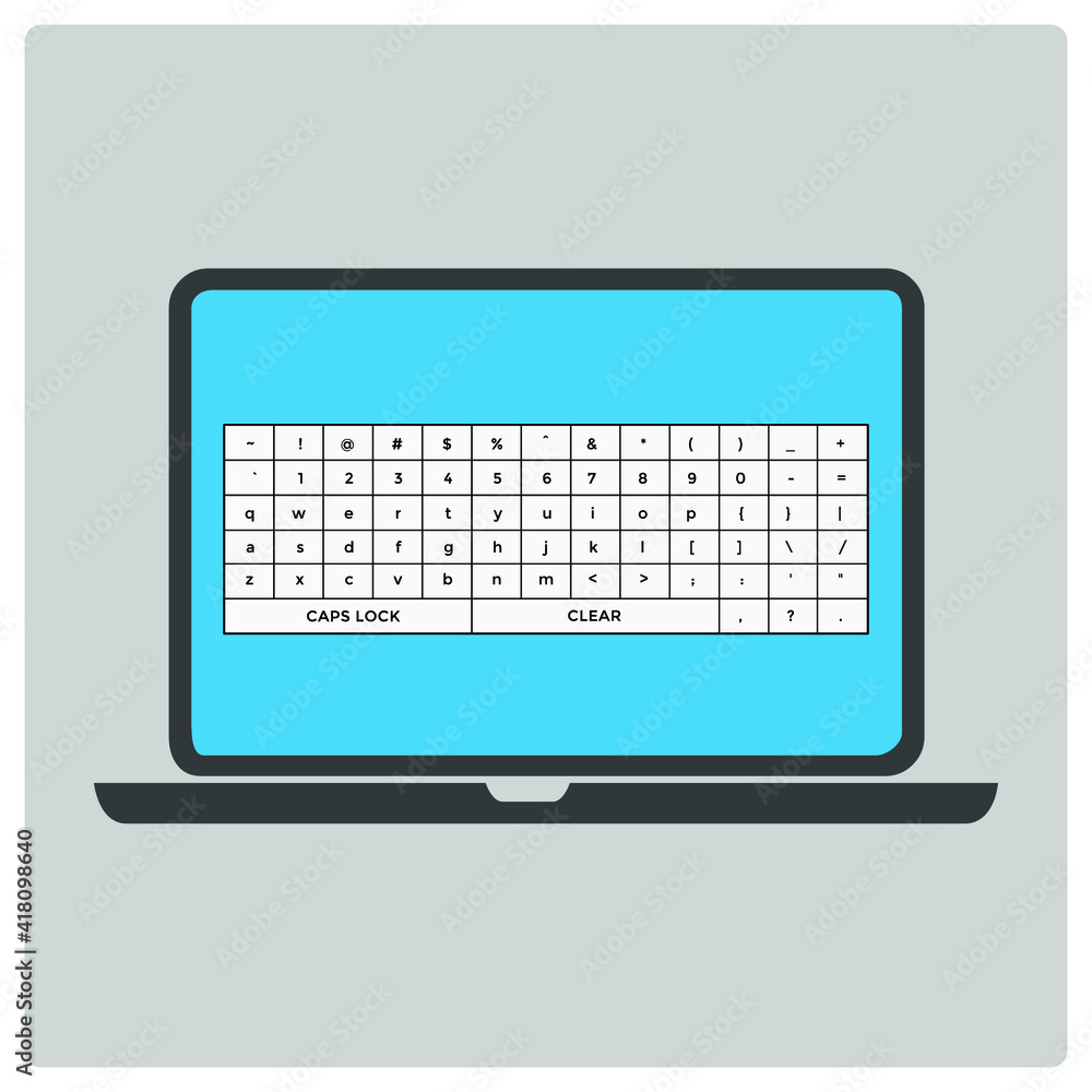 Vector illustration for Virtual Keyboard EPS10 Vector illustration for Virtual Keyboard EPS10