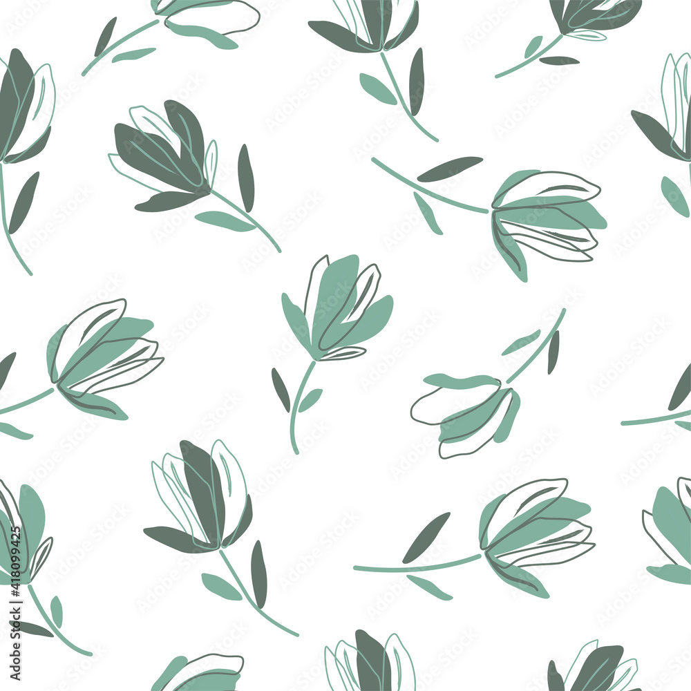 Seamless Pattern Floral Style Design Vector Illustration Seamless Pattern Floral Style Design Vector Illustration