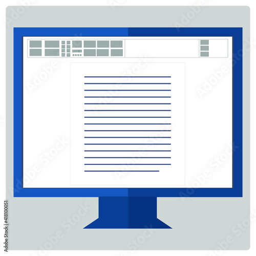 фотографія Vector illustration set for Word Processing Programs EPS10