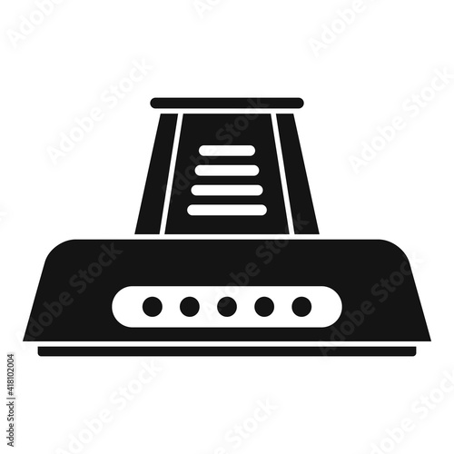 Electric kitchen ventilation icon. Simple illustration of Electric kitchen ventilation vector icon for web design isolated on white background