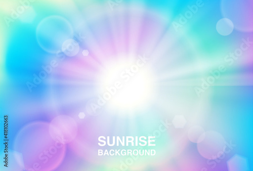 眩しい太陽を表現した背景素材