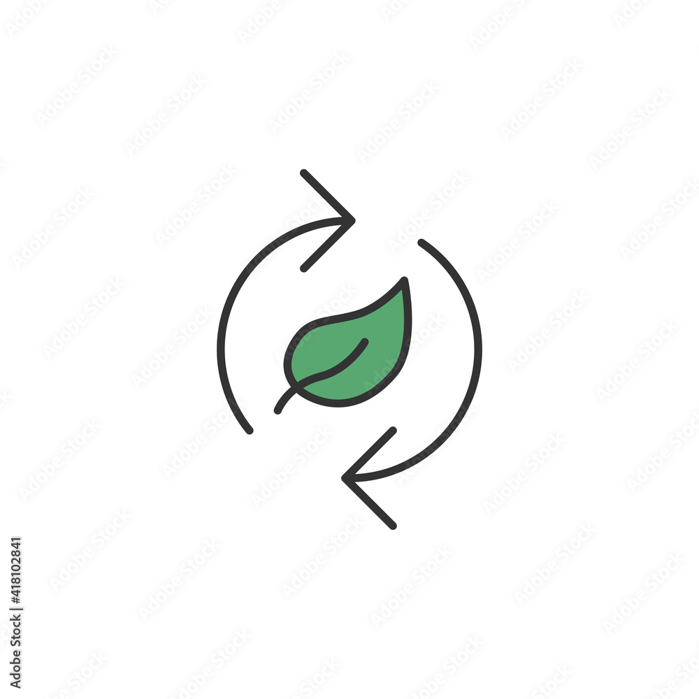 Ecology icon isolated on white background. The environment symbol modern, simple, vector, icon for website design, mobile app, ui. Vector Illustration Ecology icon isolated on white background. The environment symbol modern, simple, vector, icon for website design, mobile app, ui. Vector Illustration