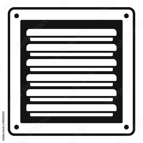 Metal ventilation icon. Simple illustration of Metal ventilation vector icon for web design isolated on white background