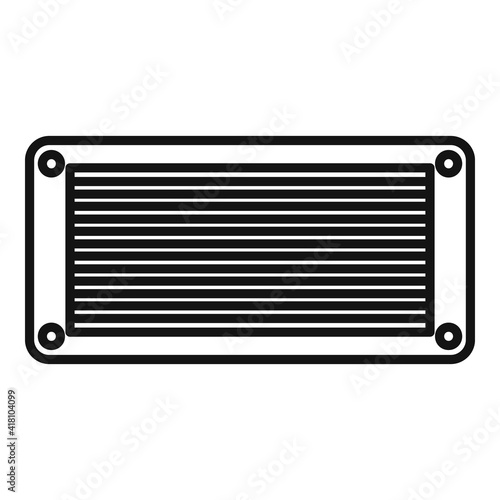 Ventilation duct icon. Outline Ventilation duct vector icon for web design isolated on white background