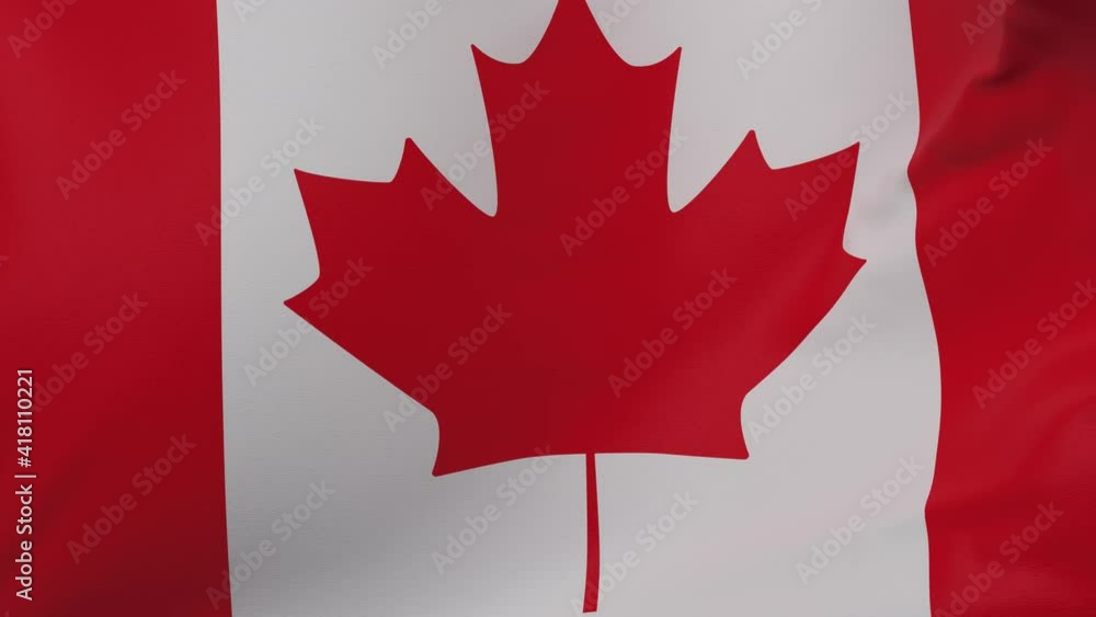 Canada waving flag seamless loop animation 4k. Canada waving flag seamless loop animation 4k.