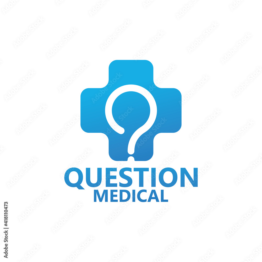 Question medical logo template design Question medical logo template design