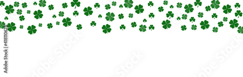 St. Patrick's Day. Background for the design of a postcard for the holiday. Green clover, a symbol of celebration.