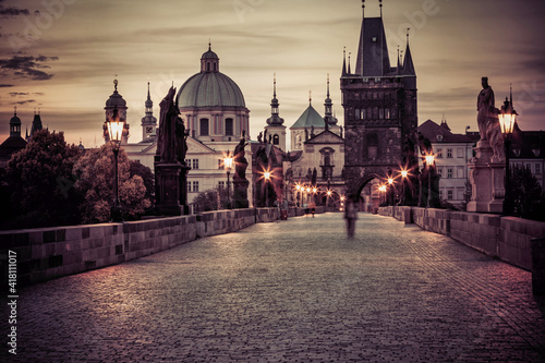 Historic Charles Bridge in Prague, Czech Republic © Radoslaw Maciejewski