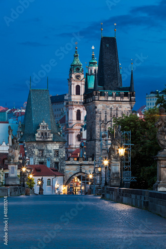 Historic Charles Bridge in Prague, Czech Republic