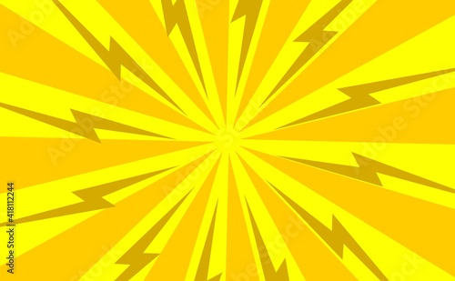 Abstract yellow comic zoom, Background vector illustration