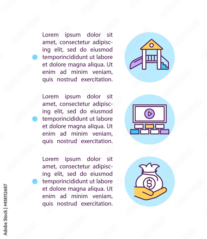 Small business help concept icon with text. Covid pandemia taxes decreasing for companies. PPT page vector template. Brochure, magazine, booklet design element with linear illustrations