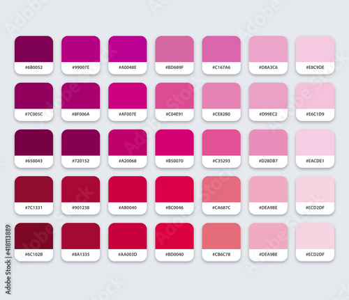 Red Color Palette with Hex