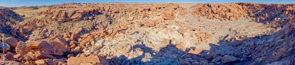 Fototapeta premium Hellscape of the Devil's Playground in Petrified Forest National Park Arizona.