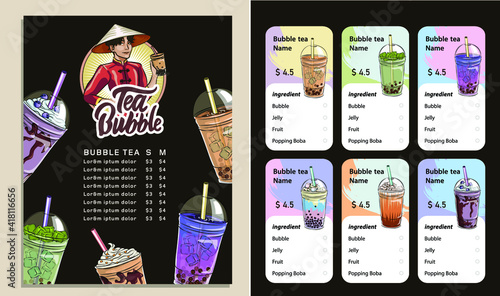 a phone app for ordering drinks with Thai tea with pearl tapioca bubbles,
A mobile app UI design for an imaginary bubble tea brand - Bubba