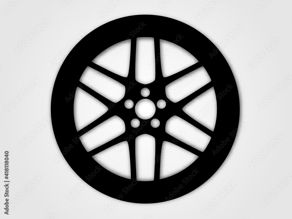 Fototapeta premium wheel, car, isolated, alloy, auto, tire, film, rim, metal, white, automobile, aluminum, reel, disk, chrome, circle, vehicle, steel, movie, transportation, cinema, object, black, tyre, design