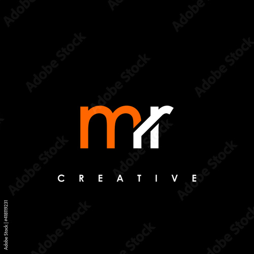 MR Letter Initial Logo Design Template Vector Illustration