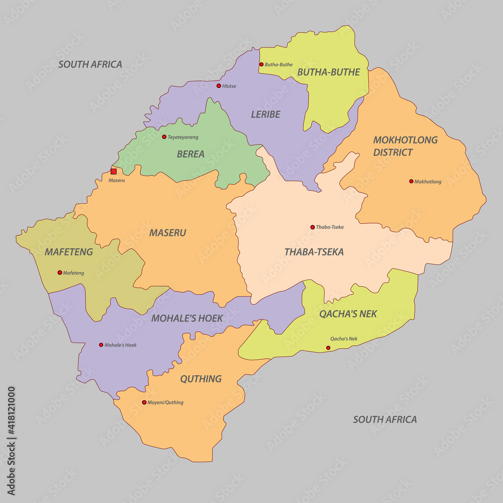 Obraz premium Lesotho map