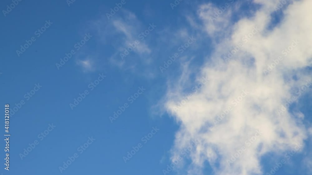The smoke floats like fluffy, white cumulus clouds. Blue sky, beautiful cityscape on a sunny day. Nice background with clear weather. Slow motion time laps 4K video The smoke floats like fluffy, white cumulus clouds. Blue sky, beautiful cityscape on a sunny day. Nice background with clear weather. Slow motion time laps 4K video