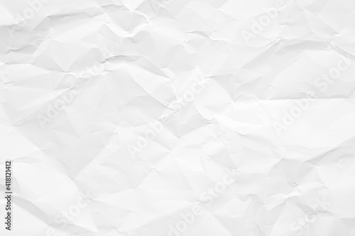 Clean white paper, wrinkled, abstract background.