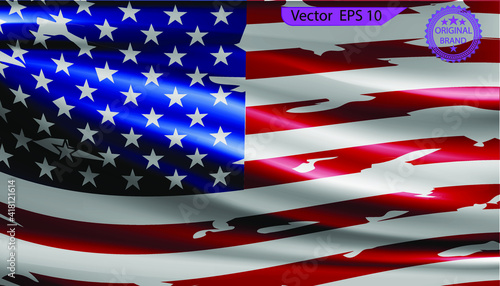 USA flag, Realistic waving American flag. Patriotic USA.  Distressed American flag. EPS 10, veterans flag, patriot flag, military flag, American flag