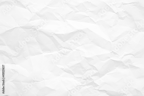 Clean white paper, wrinkled, abstract background.