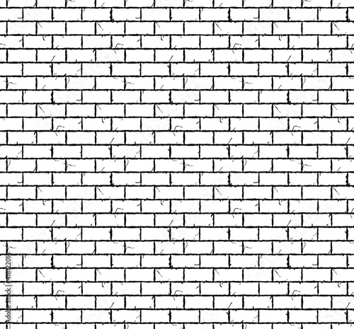 Texture of a brick wall. Abstract background of white brick masonry. Running masonry. Vector illustration. Overlay template.