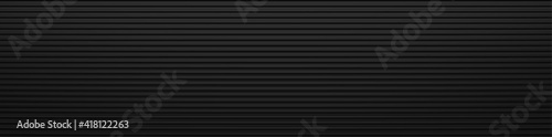 Black abstract background design. Modern horizontal line pattern in monochrome colors. Premium stripe texture for banner, business backdrop. Dark vector template