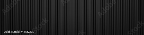 Black abstract background design. Modern vertical line pattern in monochrome colors. Premium stripe texture for banner, business backdrop. Dark vector template