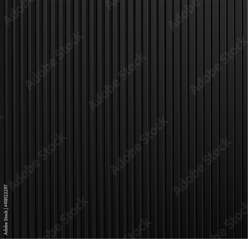 Black abstract background design. Modern vertical line pattern in monochrome colors. Premium stripe texture for banner, business backdrop. Dark vector template