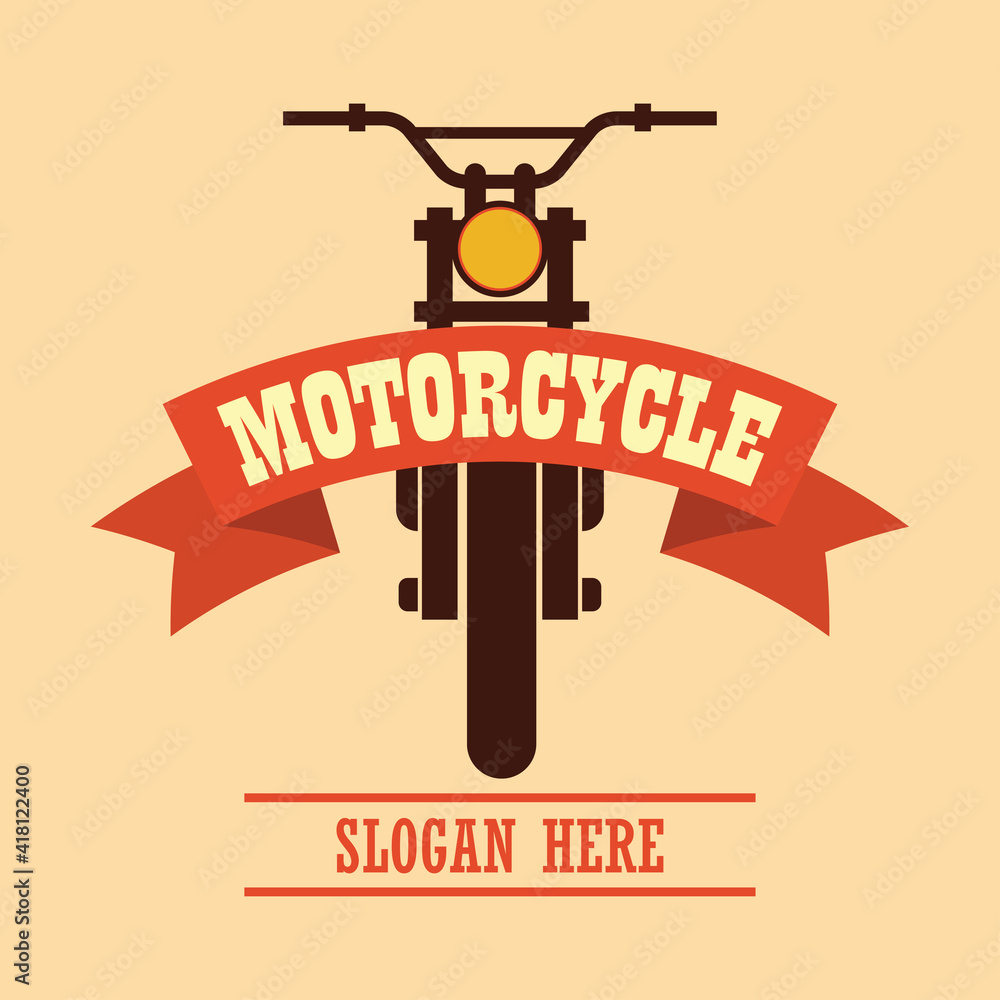 Obraz premium motorcycle logo emblems and insignia with text space for your slogan tagline. vector illustration