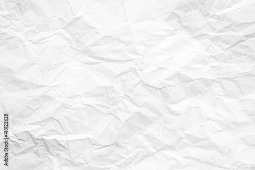 Clean white paper, wrinkled, abstract background.