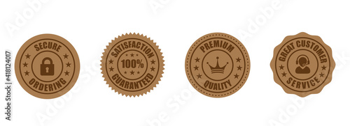 satisfaction guarantee, secure ordering, premium quality, customer service, Money back guarantee, Trust Badges
