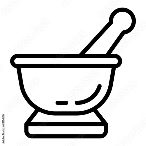 Premium download icon of mortar pestle