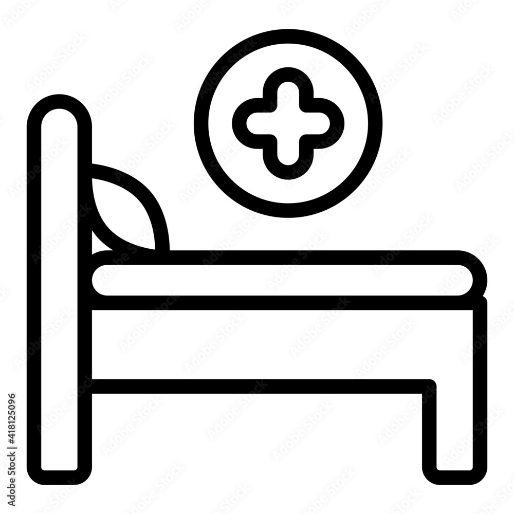 Fototapeta premium Modern design of hospital bed icon