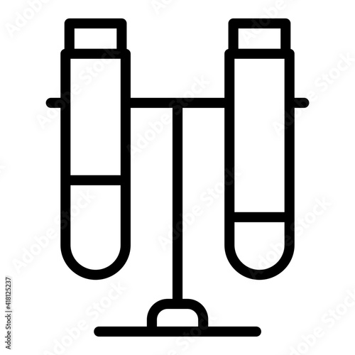 Chemical experiment concept icon, vector design of retort stand