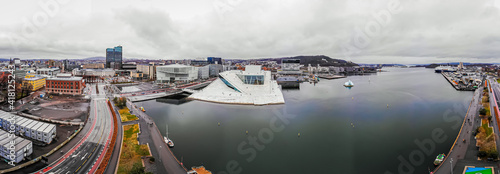 Canvas Print View of Oslo opera in Norway