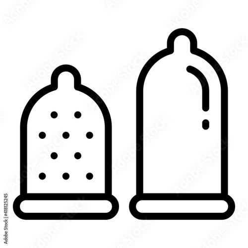 An icon design of condom, editable vector