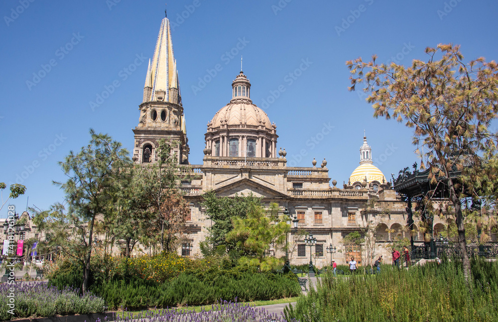 The beautiful Guadalajara Cathedral in the historic center, Guadalajara, Jalisco, Mexico