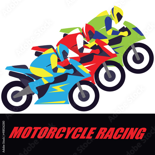 motorcycle racing poster and banner. vector illustration
