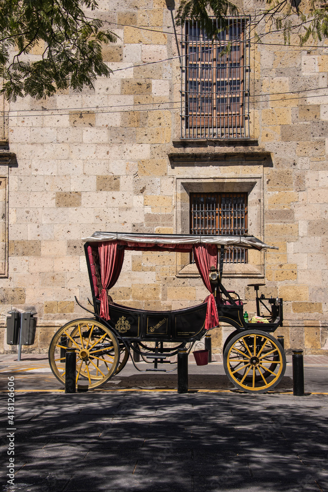 Horse carriage in the historic center, Guadalajara, Jalisco, Mexico