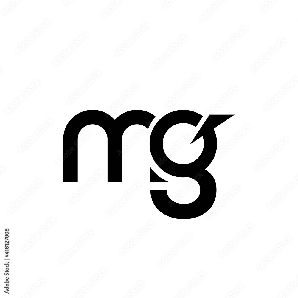 MG Letter Logo Design Initial Letters MG Logo Icon Abstract Letter MG