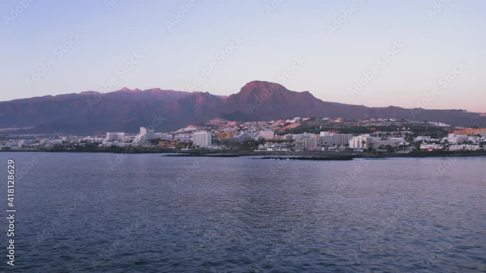Aerial view of Los Cristianos coast in Tenerife island, Canary islands. Aerial view of Los Cristianos coast in Tenerife island, Canary islands.