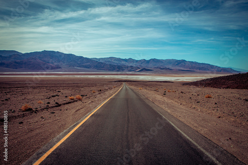 road lines in death valley, california, usa © photogolfer