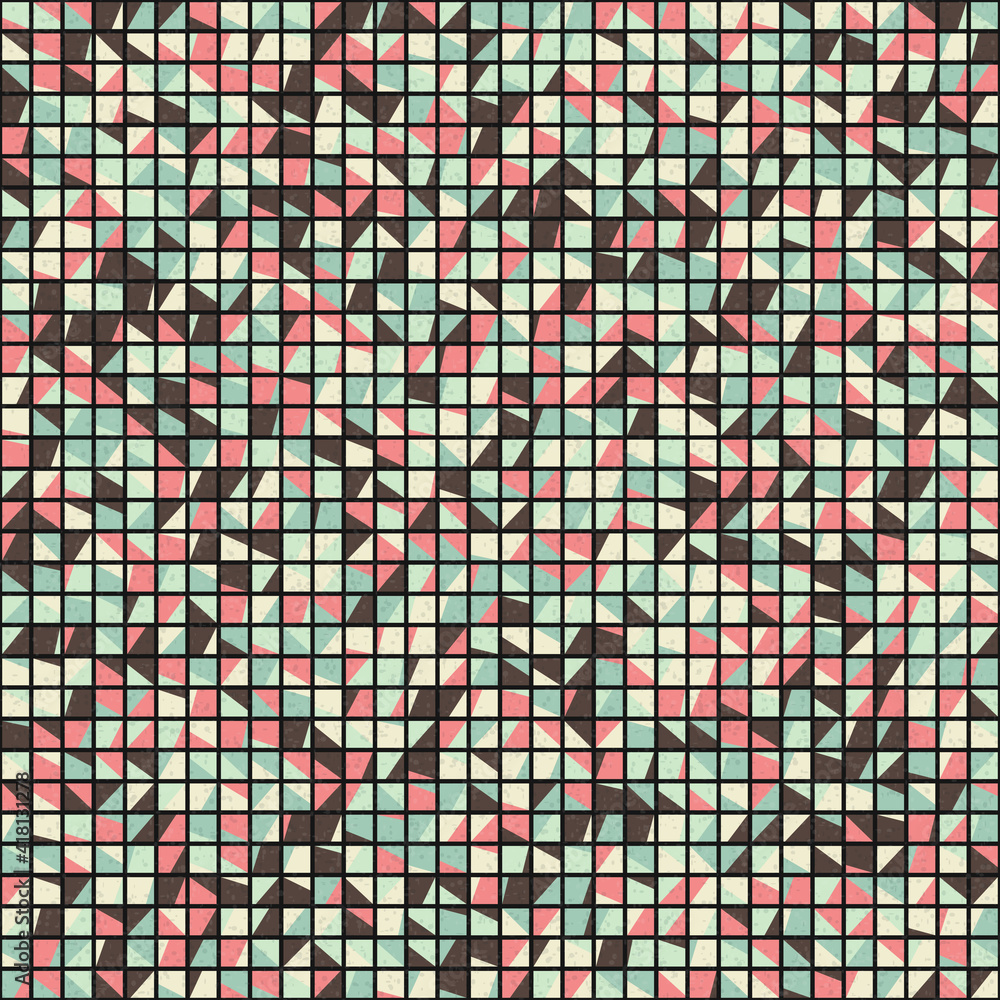 Fototapeta premium Abstract Geometric Pattern generative computational art illustration