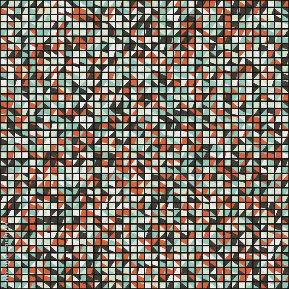 Fototapeta premium Abstract Geometric Pattern generative computational art illustration