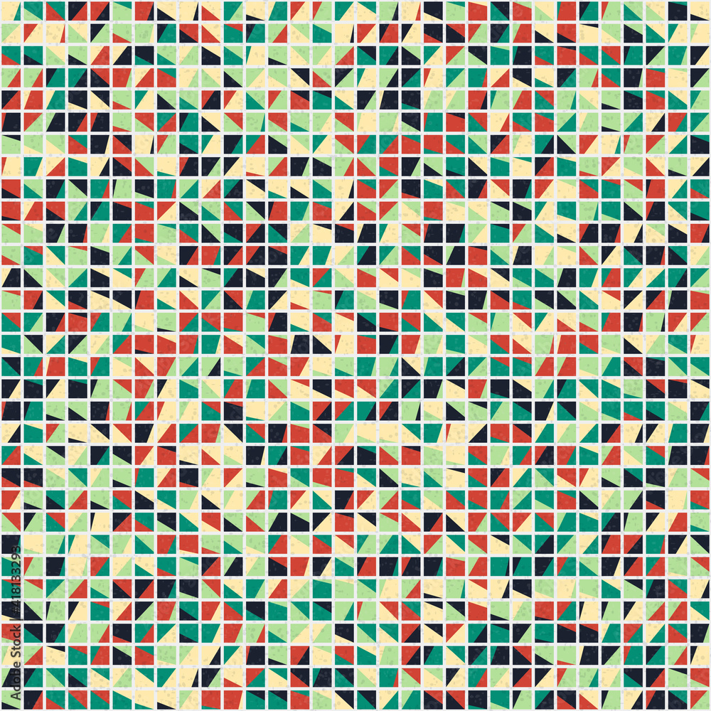 Fototapeta premium Abstract Geometric Pattern generative computational art illustration
